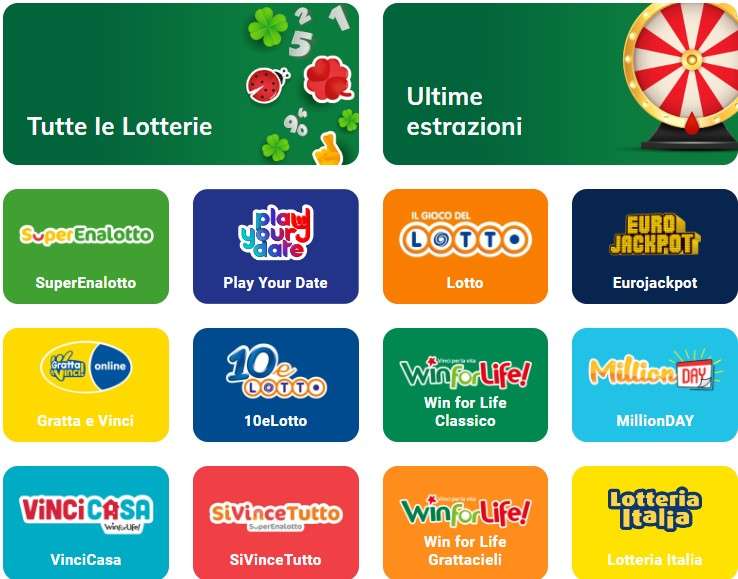 sisal sito italiano lotterie gratta e vinci superenalotto ecc
