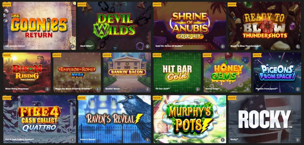 Betfair casino offerta giochi slots screenshot 